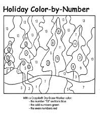 Color Pages Numbers: color by numbers holiday coloring pages