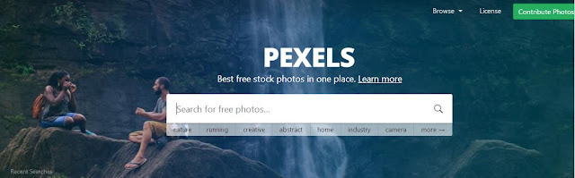 Pagina de Pexels
