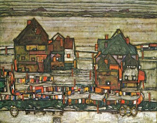 Egon Schiele: Häuser mit bunter Wäsche