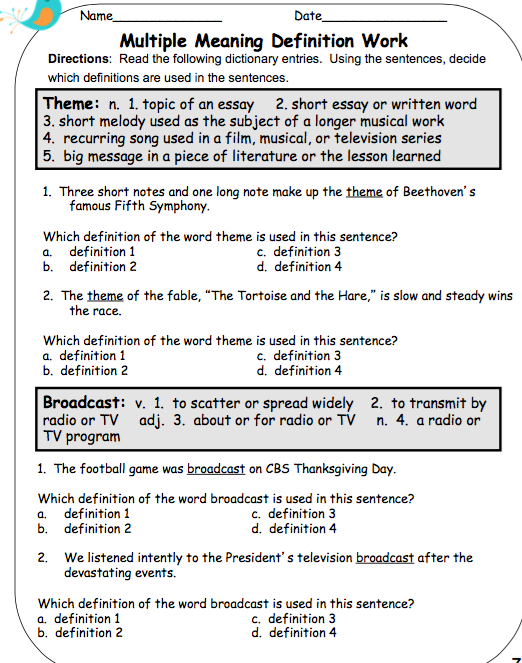 Mrs. Snyder's Fifth Grade: Homework for the week of February 29 - March 4