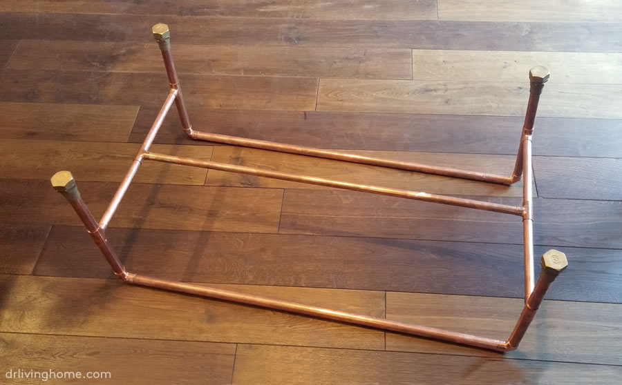Diy copper coffee table