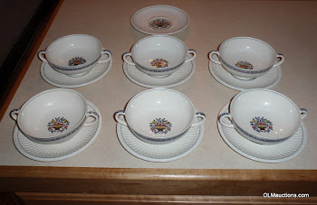 Lot of 13 2 Handled Soup Bowls With Saucers Trentham A6760