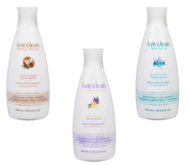 live clean bubble bath