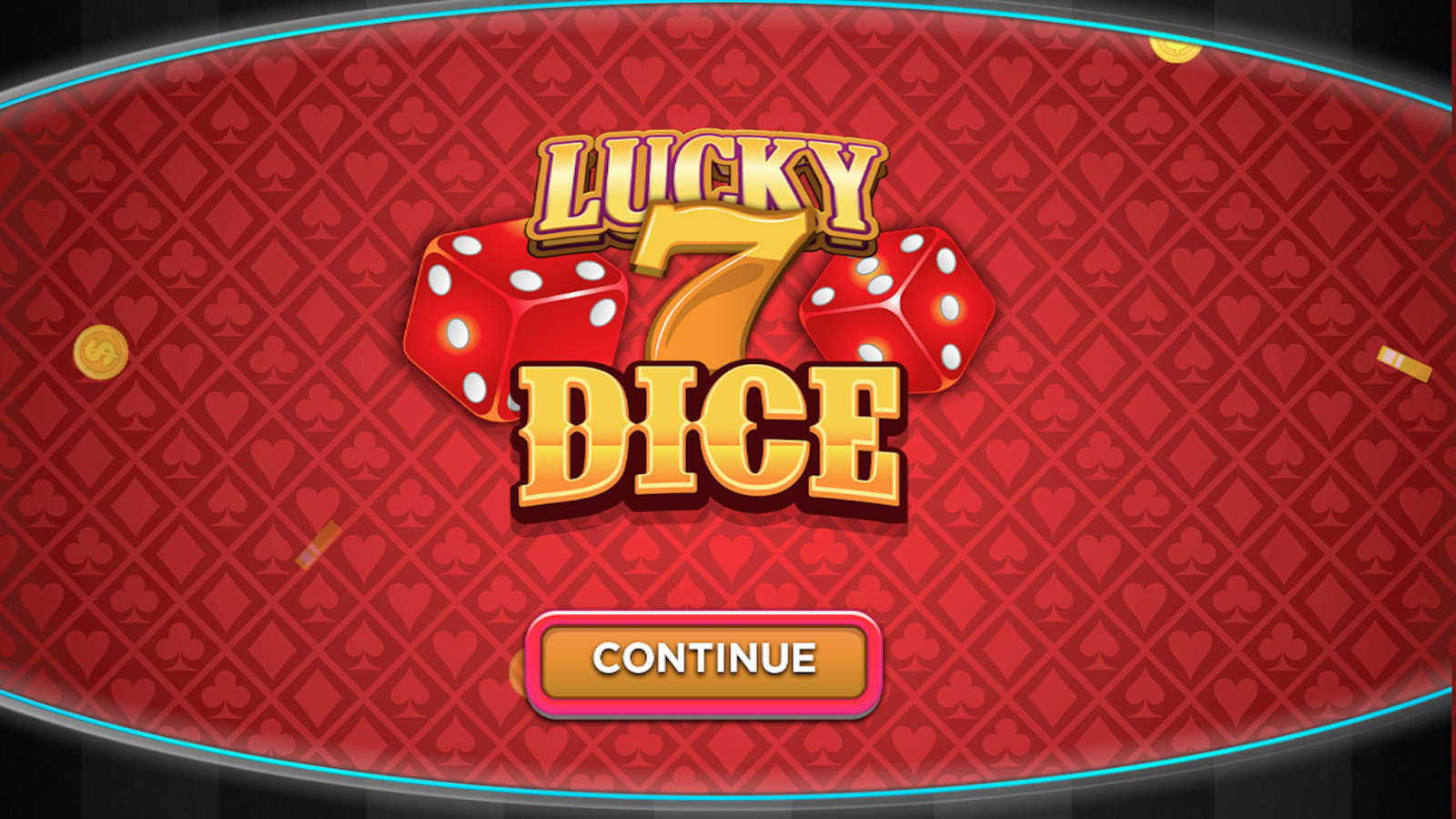 Hearts and Spades Lucky 7 Dice