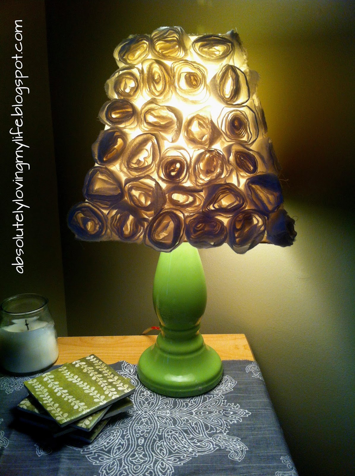Loving Life DIY Flower Lamp Shade
