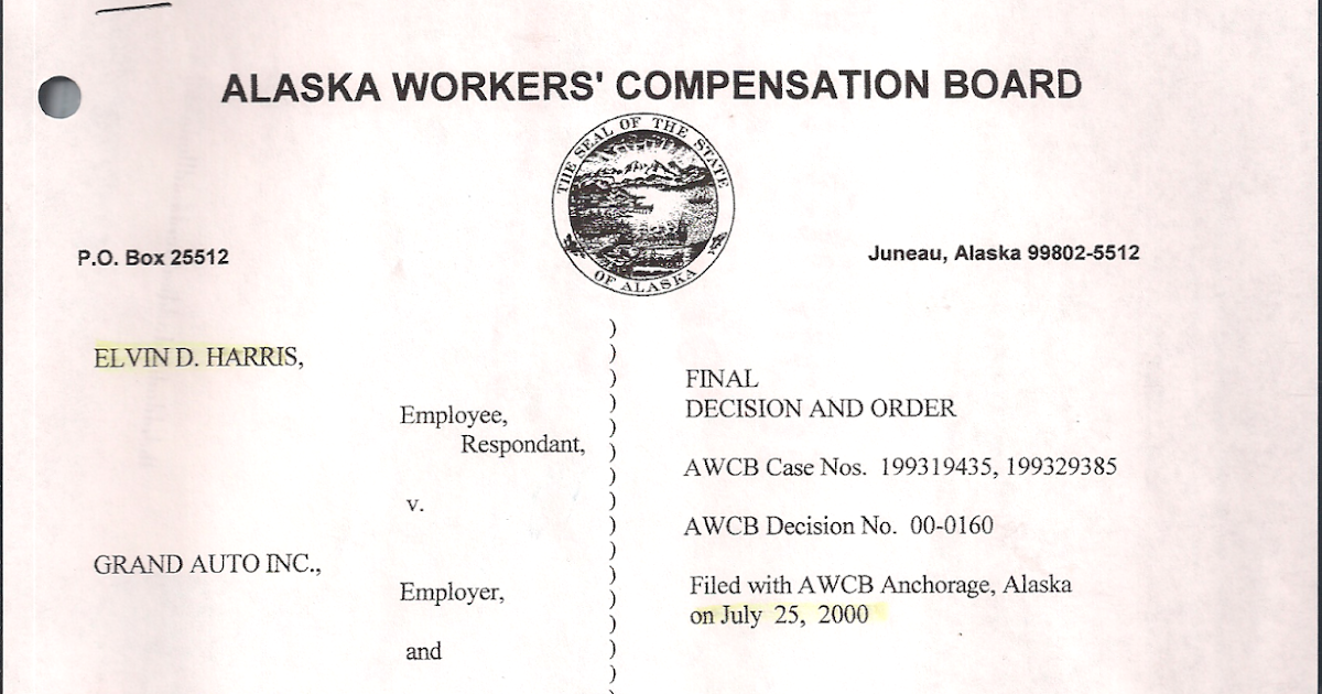 Alaska's Workers Compensation System Murder Made Legal Lapsed Medical