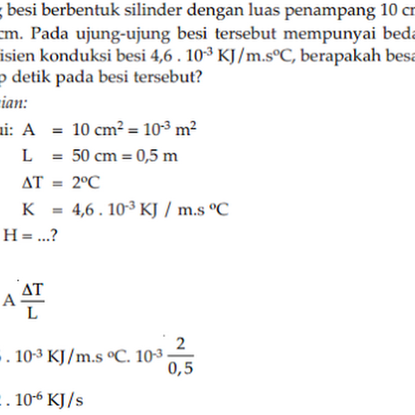 Soal Latihan Materi Temperatur Perpindahan Kalor Dan Pemuain Beserta Pembahasan Download File Guru