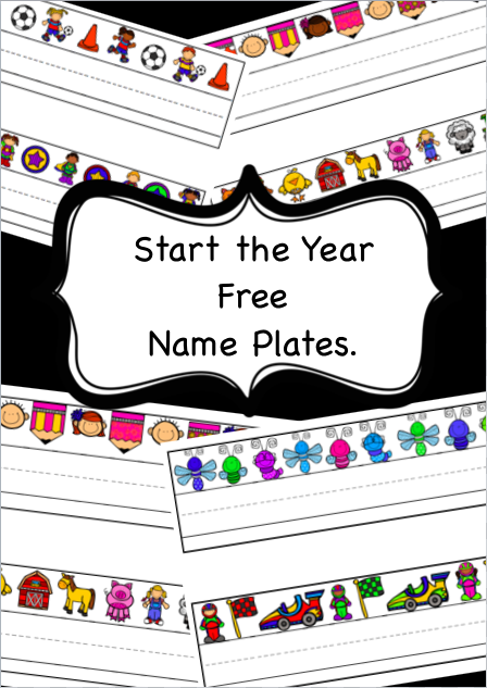 Free Printable Name Plates For Kindergarten
