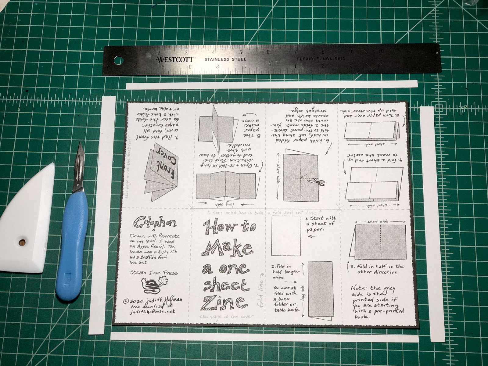 Judith Hoffman Blog How to make a one sheet book