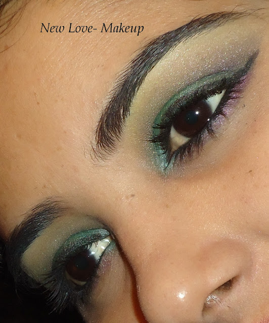 Green and Purple Eye Look