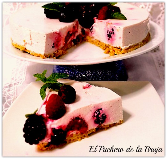 Tarta Mousse De Queso Y Frutos Rojos