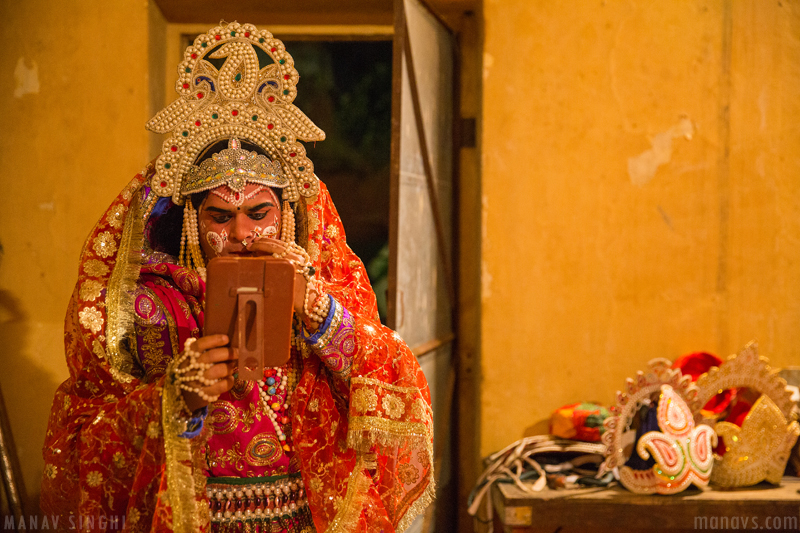 RamLeela or Ramlila Actor getting ready Ram leela Maidan Jaipur