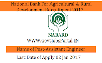 National Bank for Agriculture & Rural Development Recruitment 2017 For Assistant Engineer Post