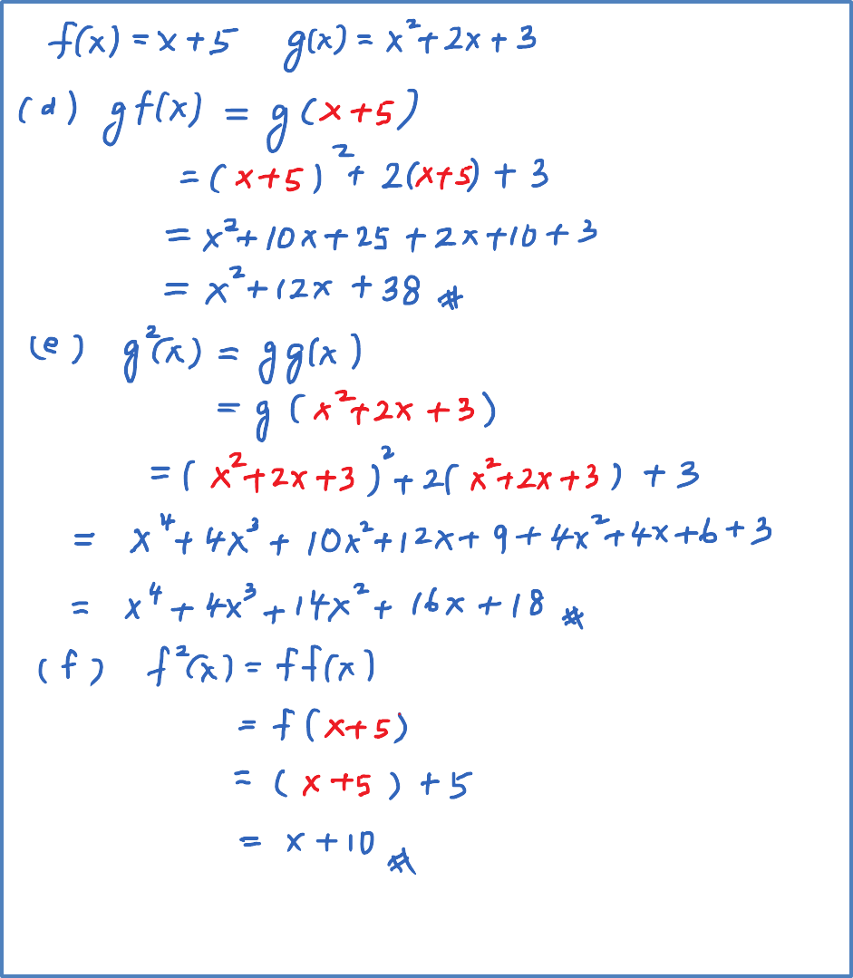 Composite Function Example 1 SPM Additional Mathematics