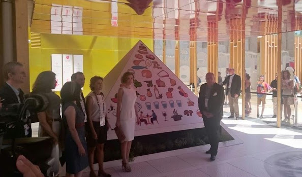 Queen Letizia of Spain attends to visit the Spanish Pavilion at the Expo 2015 