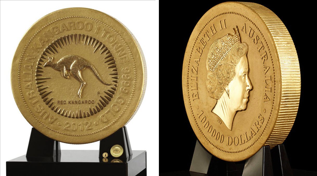 Acuñan la moneda de oro más grande y valiosa del mundo en Australia Acuñan la moneda de oro más grande y valiosa del mundo en Australia