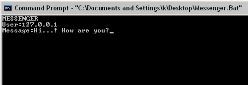 Chat on command prompt