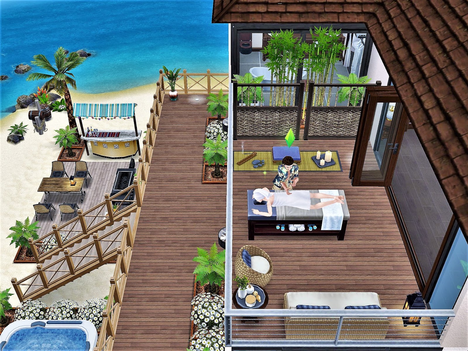 sim house design Sims Freeplay Island Villa 浪漫海岛度假屋
