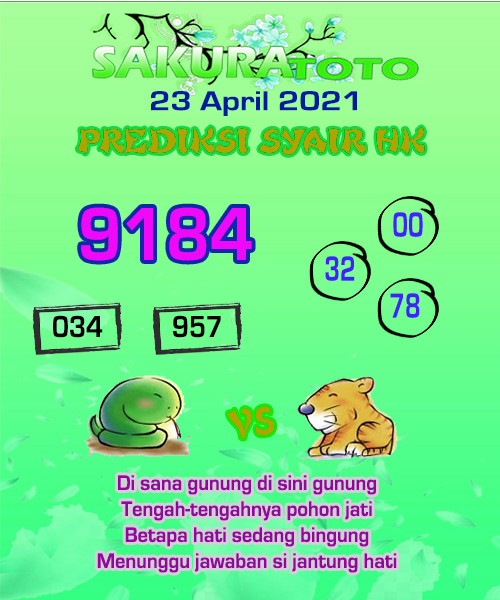 Prediksi Syair Hongkong 23 April 2021 Togel Hk Pangkalantoto
