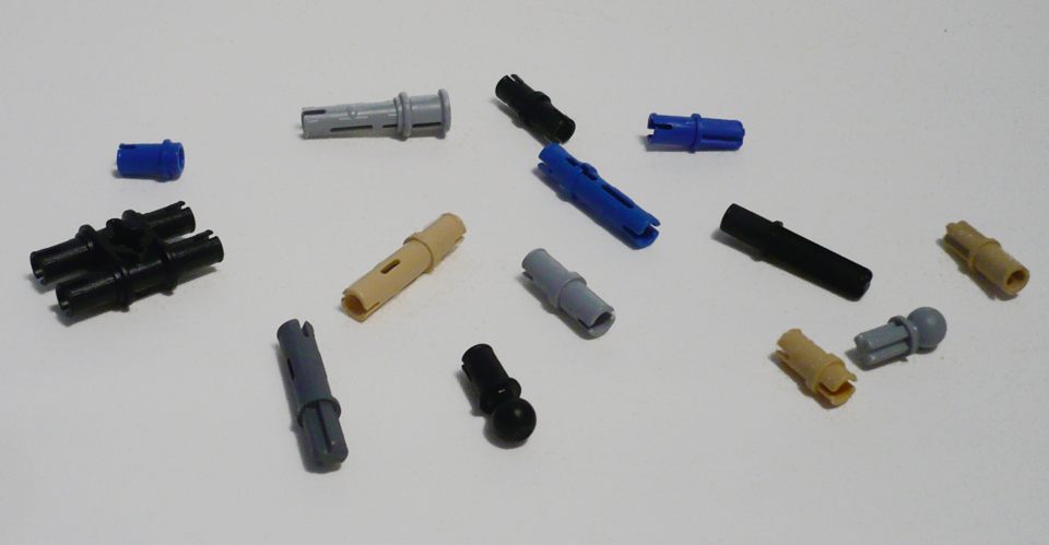 VARIOUS RIDGES ETC LEGO TECHNIC PARTS PINS 