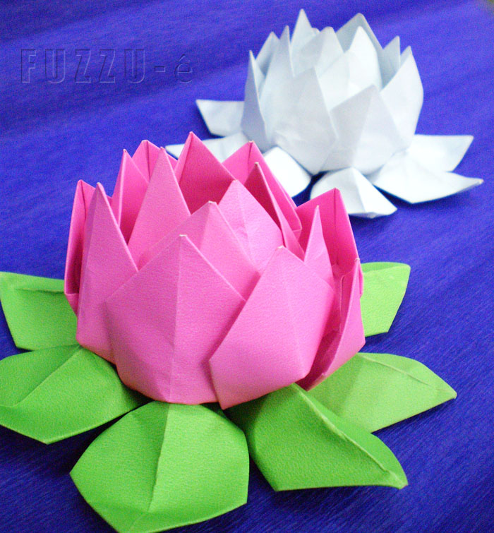 Оригами кувшинка (Лотос). Оригами Лотус. Оригами цветок. Объемные цветы оригами