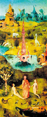 Il trittico del Giardino delle Delizie, Hieronymus Bosch, pannello di sinistra