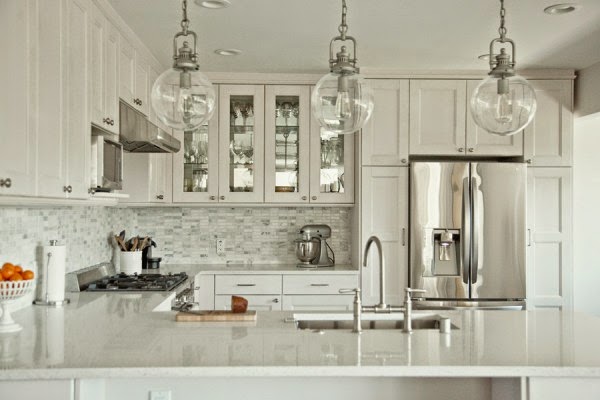 white stainless steel kitchen