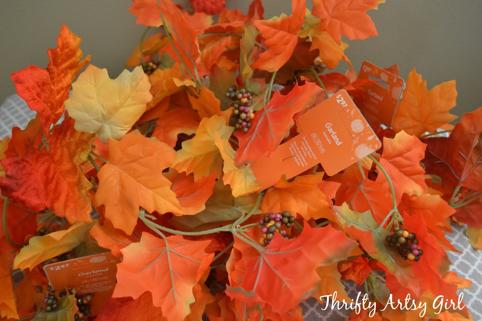 Thrifty Artsy Girl Easy Diy Fall Leaves Potted Topiary Tree From