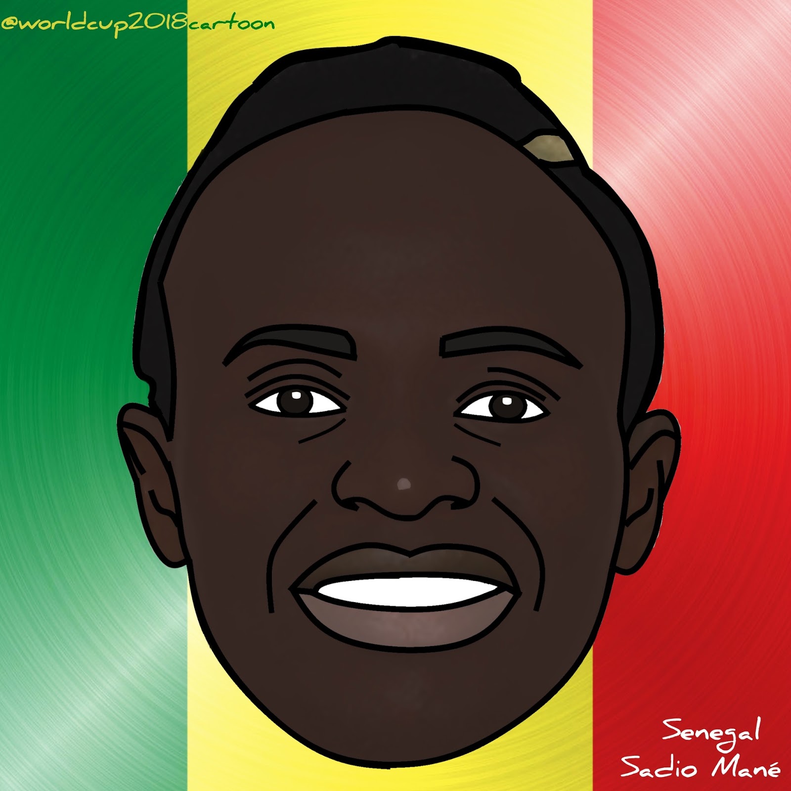Ilqar Novruzov Cartoon: Sadio Mané Cartoon Senegal World Cup 2018