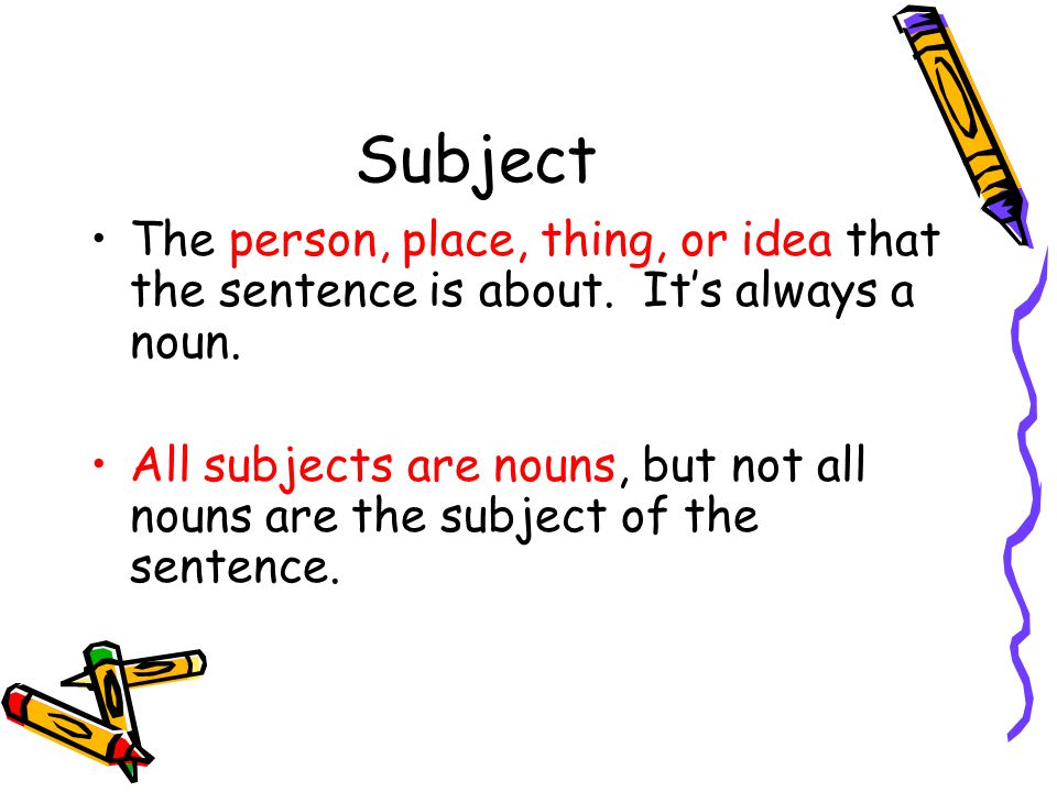 Subject And Object Sentences Worksheet