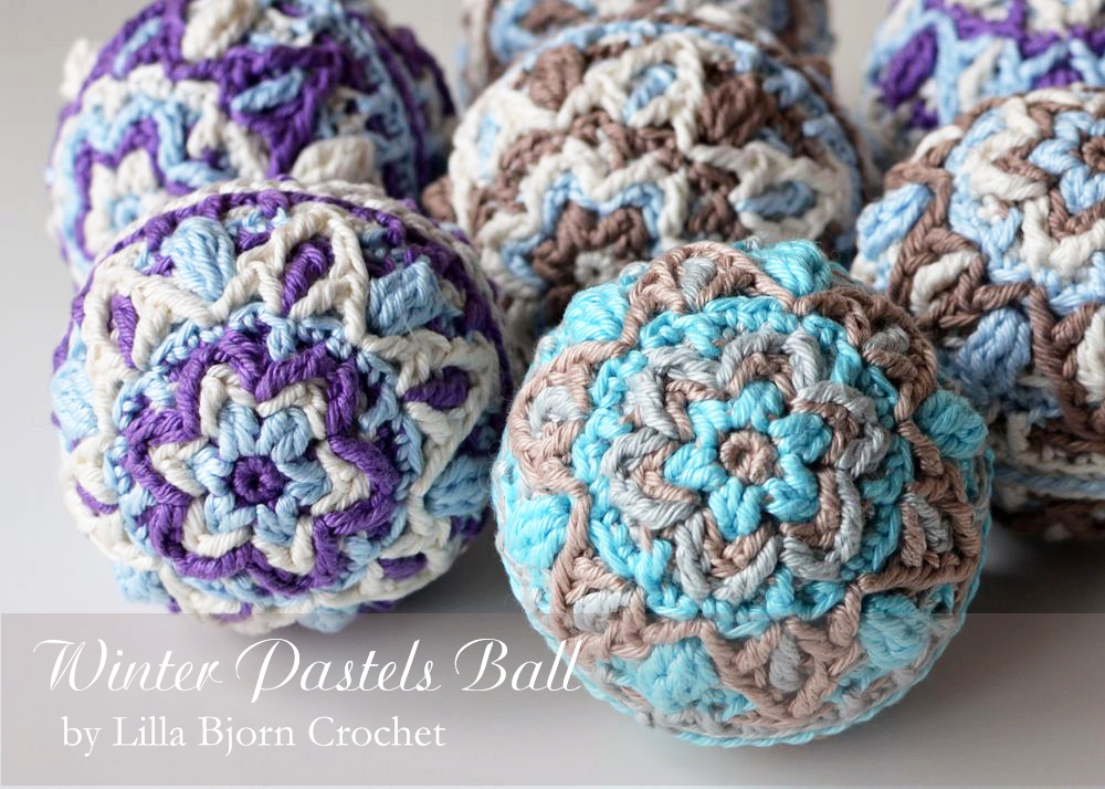 Winter Pastels Ball - Christmas overlay crochet pattern by Lilla Bjorn Crochet