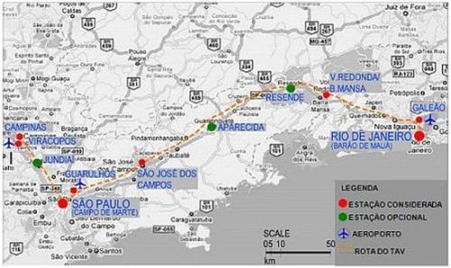 tren bala brasil+mapa