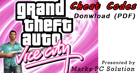 GTA VICE CITY CHEATS IN PDF FREE DOWNLOAD ~ techtips000