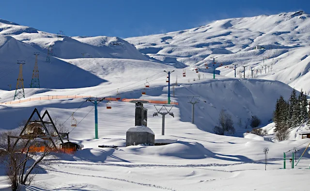 Dizin Ski resort in north of Tehran.
