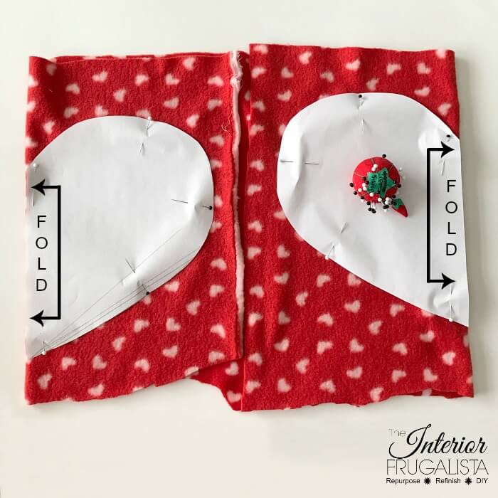 Easy DIY Fleece Valentine Heart Pillow Interior Frugalista