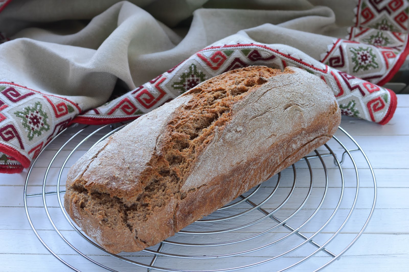 Хляб с квас, от спелта, ръж и теф Sourdough bread with dinkel, rye