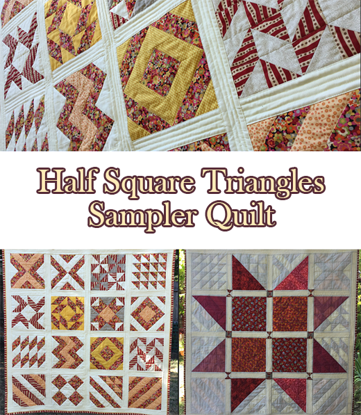 Quilting Land Half Square Triangles Sampler Quilt