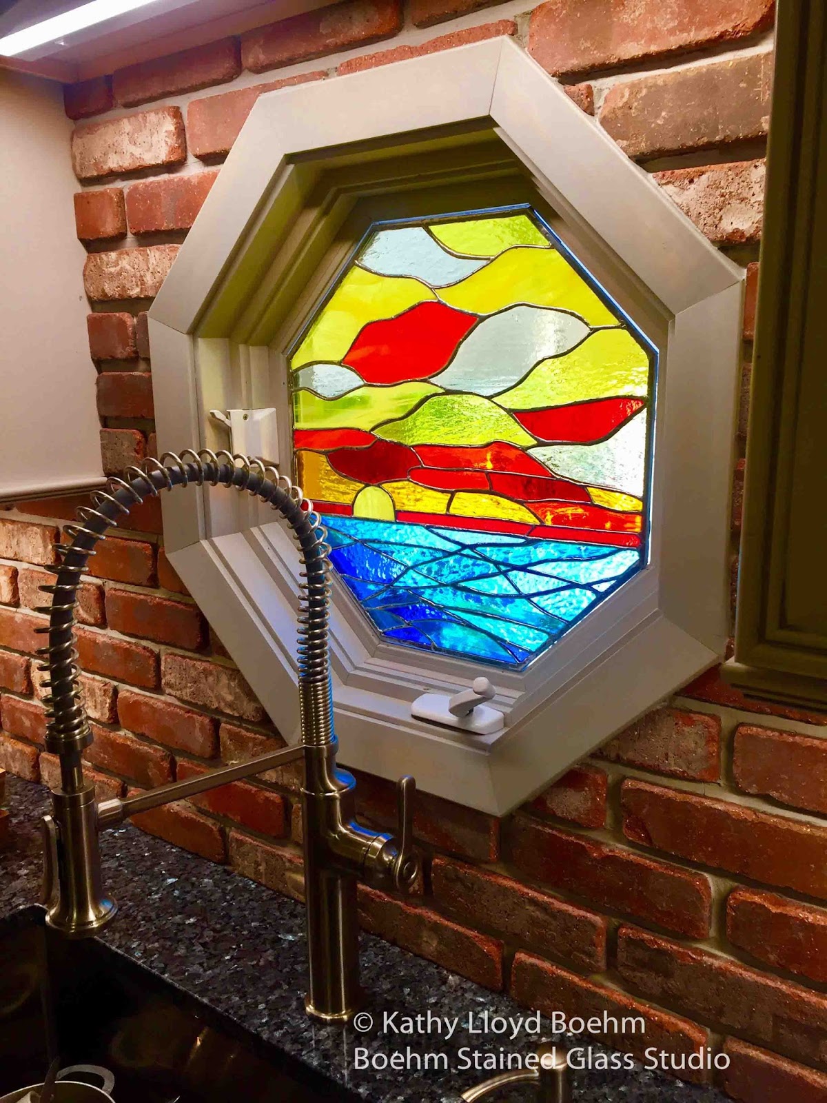 Boehm Stained Glass Blog Octagonal Stained Glass Sunrise Sunset Window