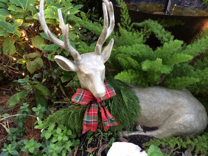 The Uptown Acorn Decking Halls Oh Deer A Simple Wreath Of Cedar Was Tied Around Each Neck And Tartan Bow Ties In To The Rest My Decor