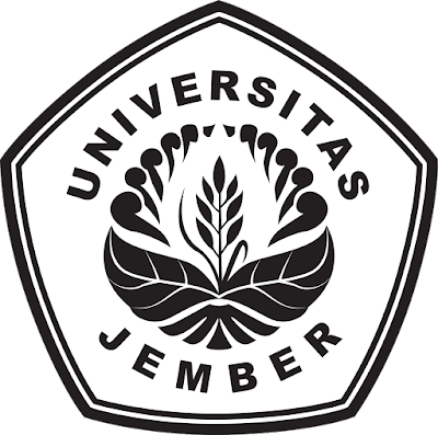 Lambang Universitas Jember UNEJ Logo bw