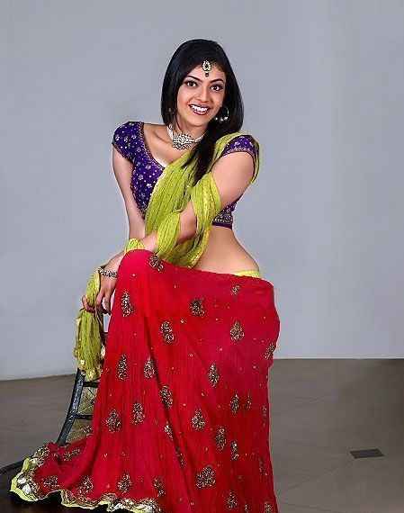 Telugu Web World Cute Kajol In Half Saree Latest Skin Show Showing