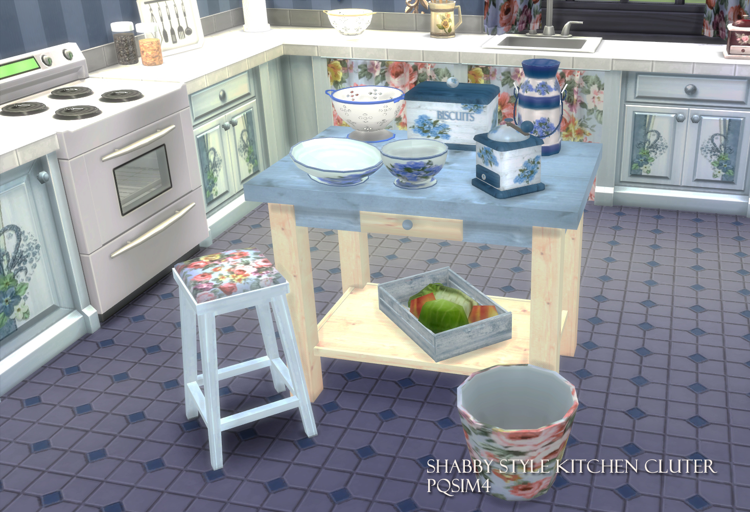 Sims 4 Ccs The Best Shabby Style Kitchen Clutter By Pqsim4