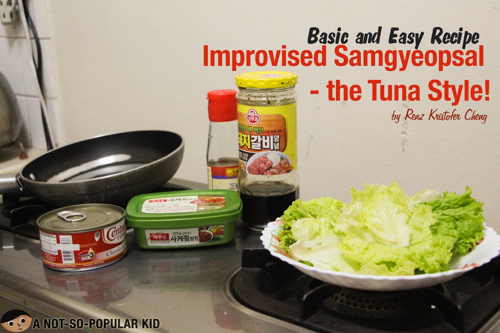 Cooking "Samgyeopsal" at Home Using Canned Tuna for an Instant Dish