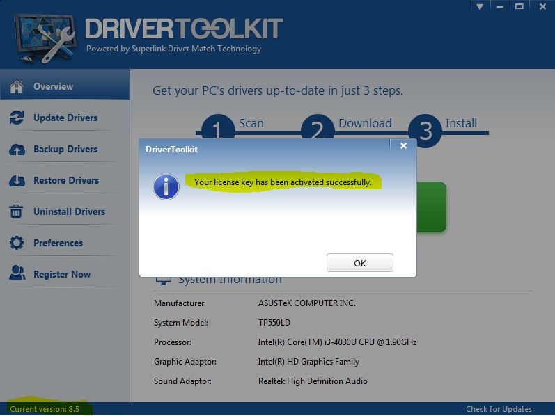 download driver toolkit serial number
