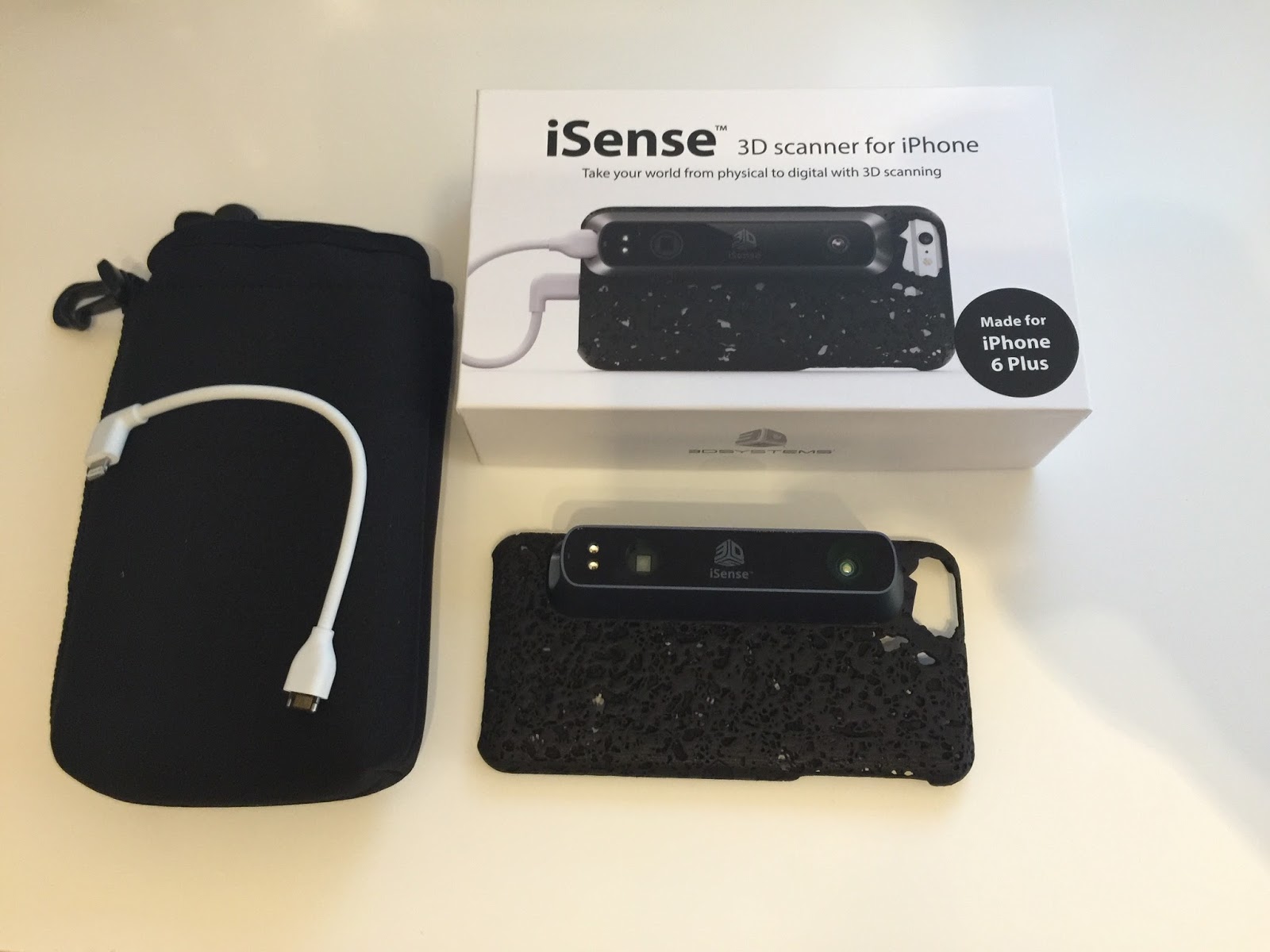 Stanleykuenzle 3D Systems iSense 3D Scanner for Iphone 6 Plus unboxing