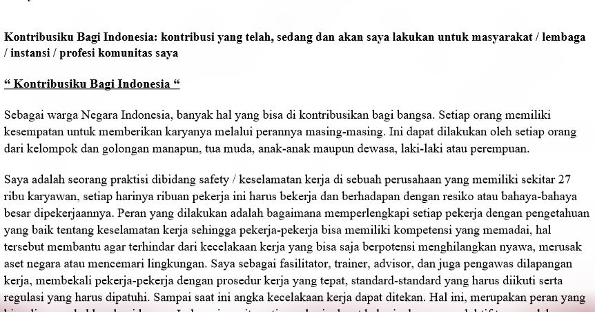 Contoh essay untuk beasiswa