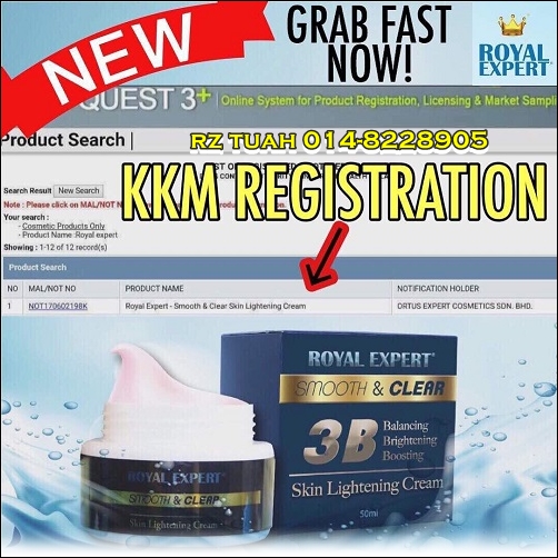 Royal Expert White Cream 3B Smooth & Clear Rz Tuah ENt