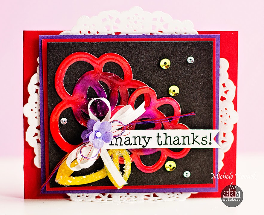 SRM Stickers Blog - Floral Bouquet Cards by Michele - #cards #17turtles #digifiles #doilies #stickers #clearsentiments