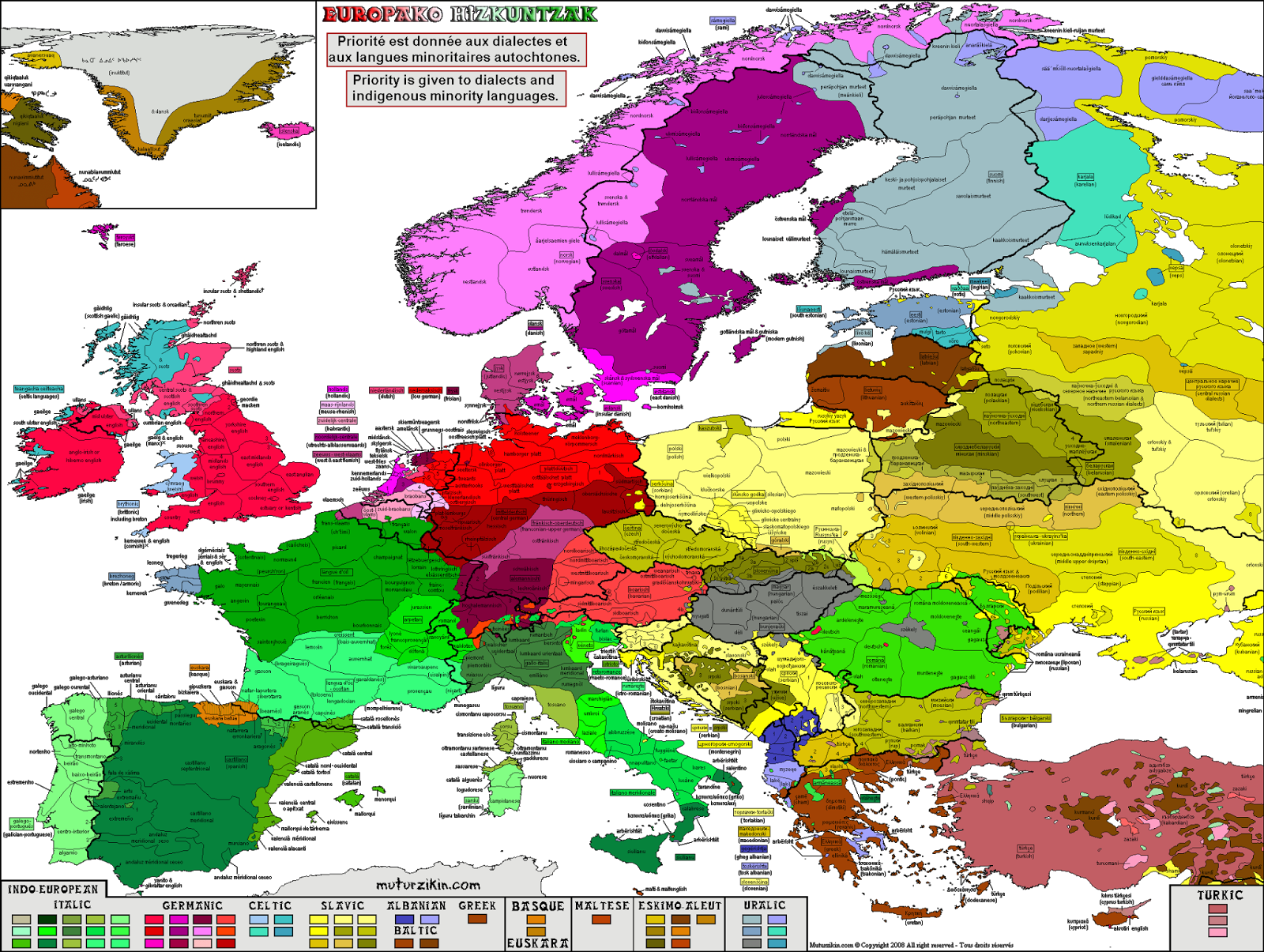Detailed map of the languages spoken in Europe Vivid Maps