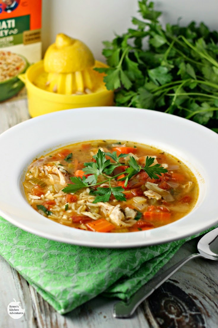 Savory Herb Chicken and Rice Soup Renee's Kitchen Adventures